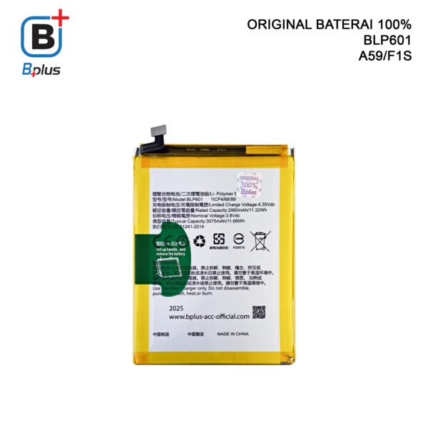 BATERAI OPPO BLP601 OPPO A59 / F1S ORIGINAL BPLUS 100% - Gambar 2