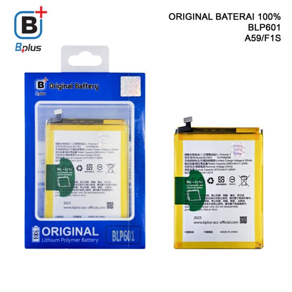 BATERAI OPPO BLP601 OPPO A59 / F1S ORIGINAL BPLUS 100% - Gambar 3