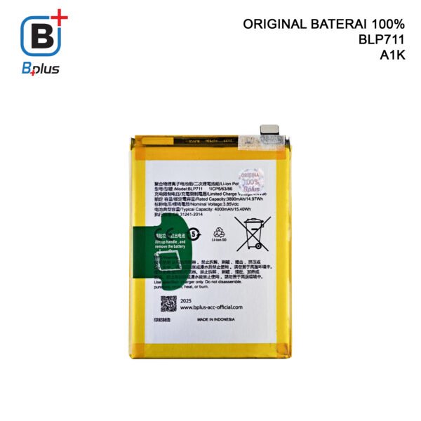 BATERAI OPPO BLP711 OPPO A1K ORIGINAL BPLUS - Gambar 3