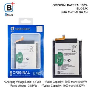 BATERAI INFINIX BL-39JX /S3X 4G/HOT 6X 4G ORIGINAL BPLUS 100%