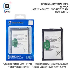 BATERAI INFINIX BL-49LX /HOT 12 4G/HOT 12/4G/HOT 20 4G/ HOT 20S 4G ORIGINAL BPLUS 100%
