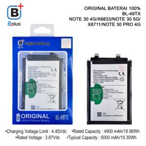 BATERAI INFINIX BL-49TX INFINIX NOTE 30 5G ORIGINAL BPLUS 100%