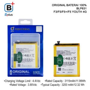 BATERAI OPPO BLP631 /F3/F5/F5+/F5 YOUTH 4G ORIGINAL BPLUS 100%