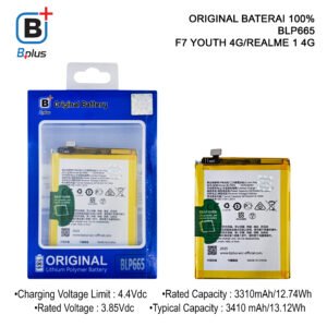 BATERAI OPPO BLP665 /F7 YOUTH 4G/REALME 1 4G ORIGINAL BPLUS 100%