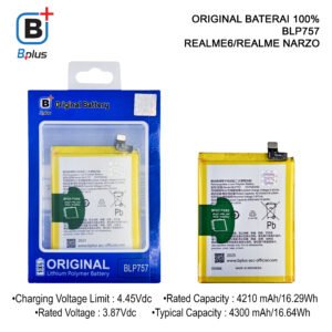 BATERAI REALME BLP757 /REALME6/REALME NARZO ORIGINAL BPLUS 100%
