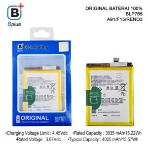 BATERAI OPPO BLP765 /A91/F15/RENO3 ORIGINAL BPLUS 100%