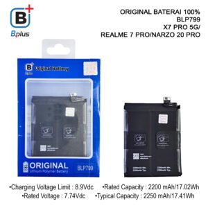 BATERAI REALME BLP799 / X7 PRO 5G/  Bplus  REALME 7 PRO/NARZO 20 PRO ORIGINAL BPLUS 100%