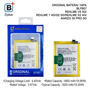 BATERAI OPPO BLP807 REALME V5 5G/ REALME 7 4G/Q2 5G/REALME X2 4G/ NARZO 30 PRO 5G ORIGINAL BPLUS 100%