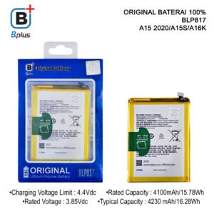 BATERAI OPPO BLP817 / A15 2020/A15S/A16K ORIGINAL BPLUS 100%