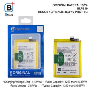 BATERAI OPPO BLP819 RENO5 4G/RENO6 4G/F19 PRO+ 5G ORIGINAL BPLUS 100%