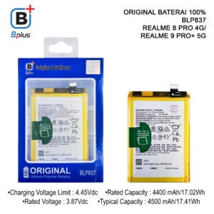 BATERAI REALME BLP837 / 8 PRO 4G/ REALME 9 PRO+ 5G ORIGINAL BPLUS 100%
