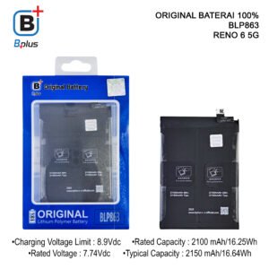 BATERAI OPPO BLP863 / RENO 6 5G ORIGINAL BPLUS 100%