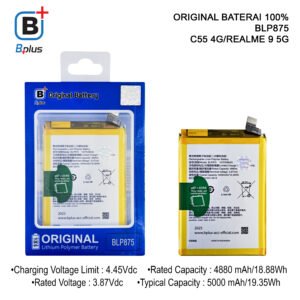 BATERAI REALME BLP875 / C55 4G/REALME 9 5G ORIGINAL BPLUS 100%
