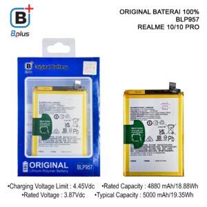 BATERAI REALME BLP957 REALME 10/10 PRO ORIGINAL BPLUS 100%