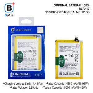 BATERAI REALME BLPA17 / C53/C63/C67 4G/REALME 12 5G ORIGINAL BPLUS 100%