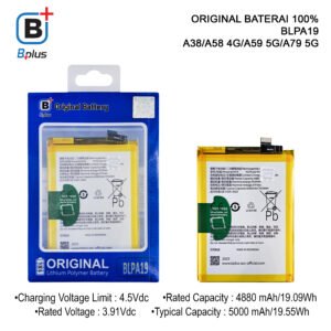 BATERAI OPPO BLPA19 / A38/A58 4G/A59 5G/A79 5G ORIGINAL BPLUS 100%