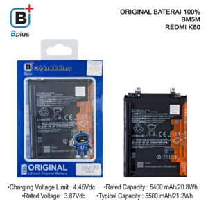 BATERAI XIAOMI BM5M / REDMI K60 ORIGINAL BPLUS 100%