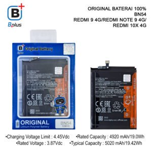 BATERAI XIAOMI BN54 / REDMI 9 4G/REDMI NOTE 9 4G/ REDMI 10X 4G ORIGINAL BPLUS 100%