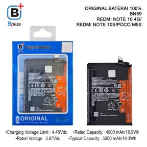 BATERAI XIAOMI BN59 REDMI NOTE 10 4G ORIGINAL BPLUS 100%