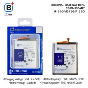 BATERAI SAMSUNG EB-BM156ABY / M15 5G/M35 5G/F15 5G ORIGINAL BPLUS 100%