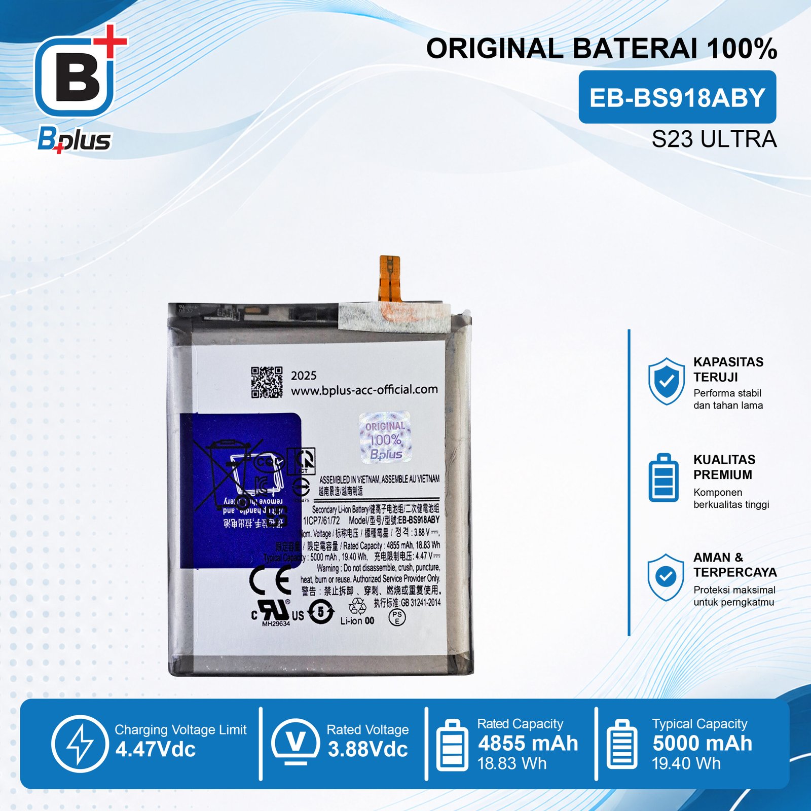 BATERAI EB-BS918ABY ORIGINAL BPLUS 100% - Gambar 2