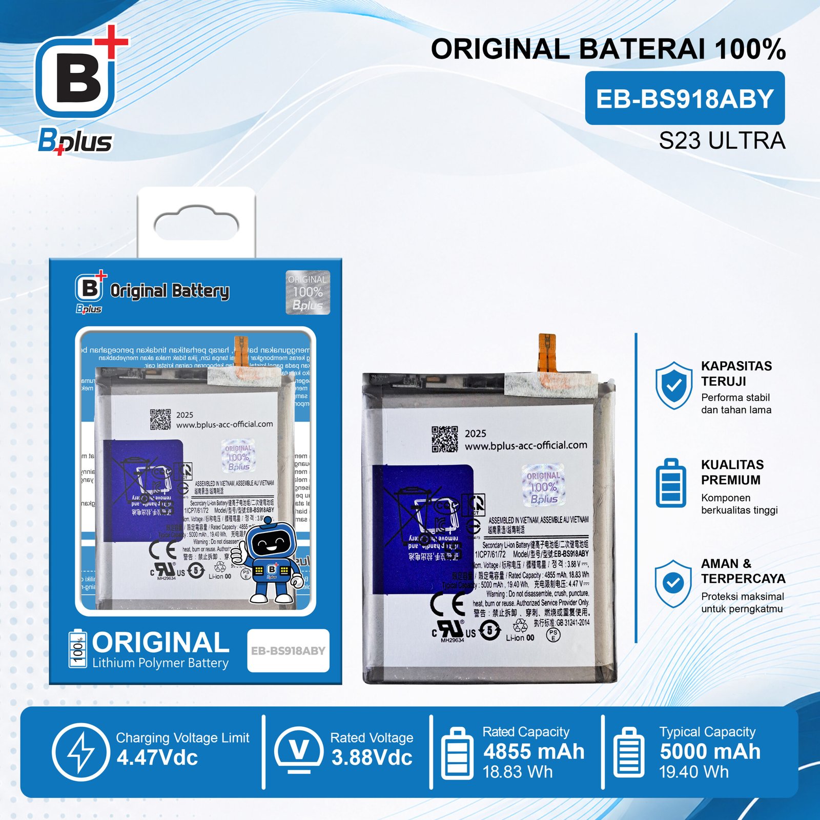 BATERAI EB-BS918ABY ORIGINAL BPLUS 100%