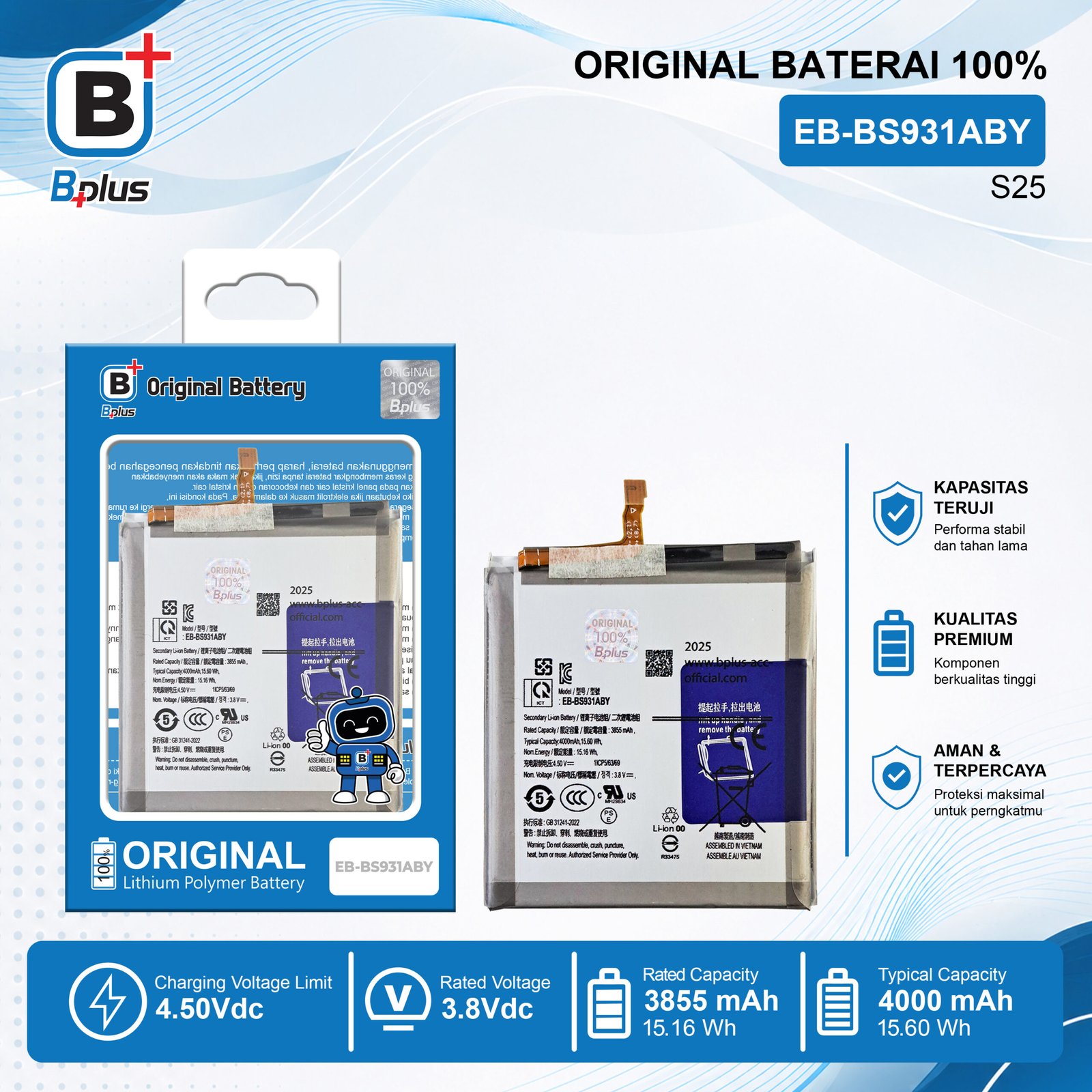 BATERAI EB-BS931ABY ORIGINAL BPLUS 100%