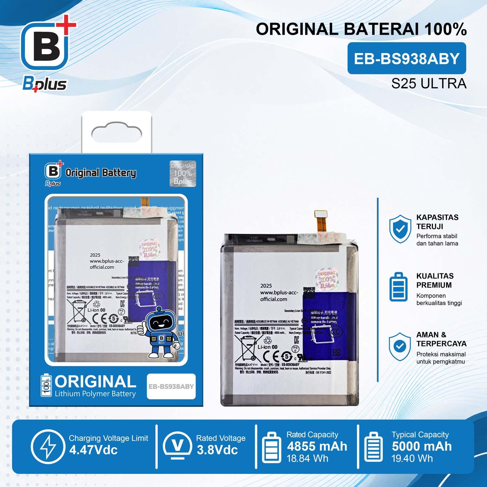 BATERAI EB-BS938ABY ORIGINAL BPLUS 100%